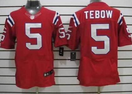 Nike New England Patriots 5 Tim Tebow Red Elite NFL Jerseys Cheap