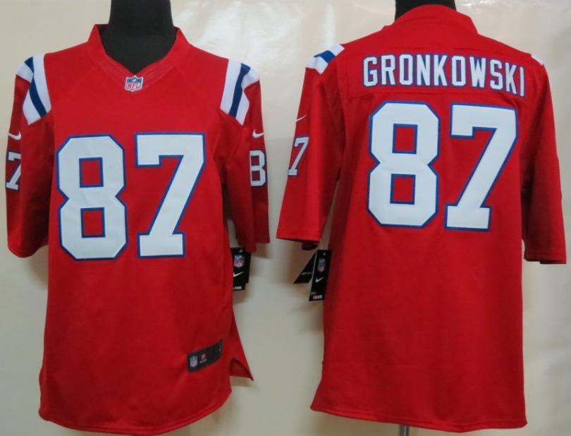 Nike New England Patriots 87 Rob Gronkowski Red LIMITED NFL Jerseys Cheap