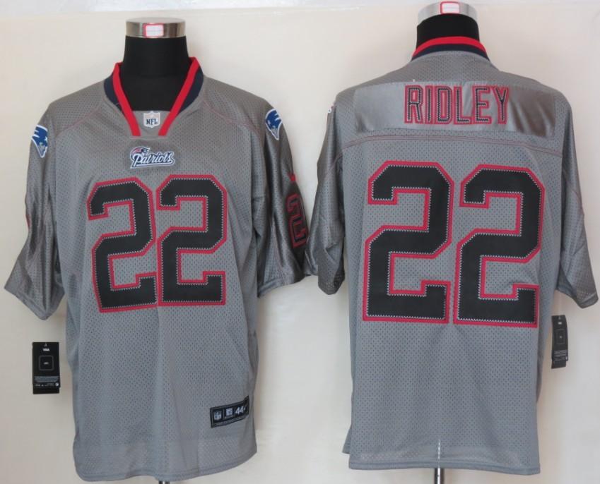 Nike New England Patriots 22 Stevan Ridley Grey Lights Out Elite NFL Jerseys Cheap