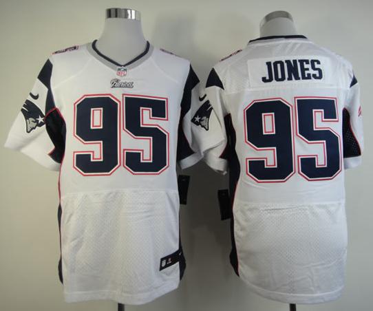 Nike New England Patriots #95 Chandler Jones White Elite NFL Jerseys Cheap