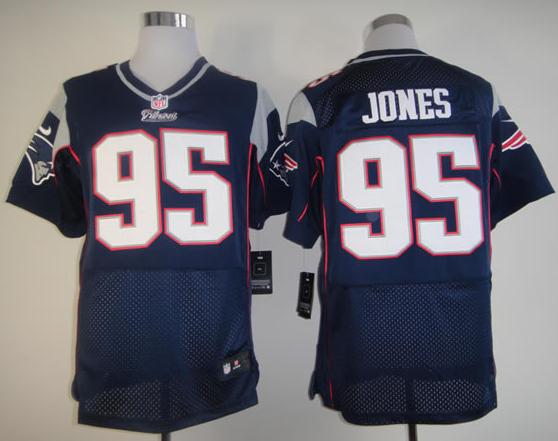 Nike New England Patriots #95 Chandler Jones Blue Elite NFL Jerseys Cheap
