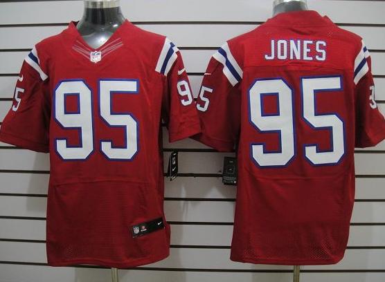 Nike New England Patriots #95 Chandler Jones Red Elite NFL Jerseys Cheap