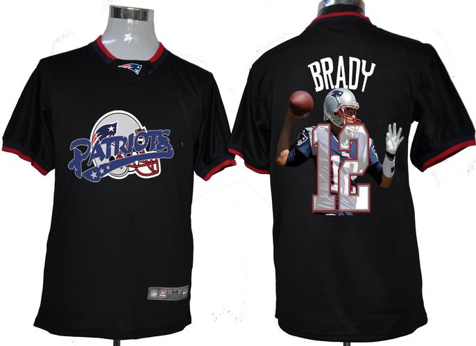 Nike New England Patriots 12 Tom Brady Black All-Star Fashion NFL Jerseys Helmet Front Cheap