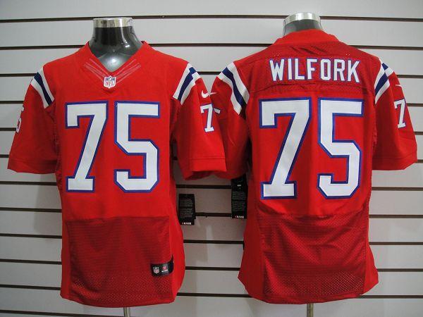 Nike New England Patriots 75 Vince Wilfork Red Elite Nike NFL Jerseys Cheap