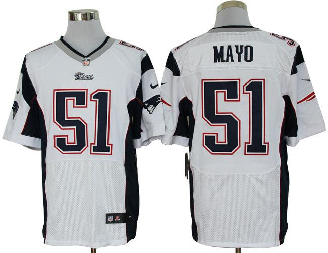 Nike New England Patriots 51 Mayo White Elite Nike NFL Jerseys Cheap