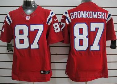 Nike New England patriots #87 Gronkowski Red Elite Nike NFL Jerseys Cheap