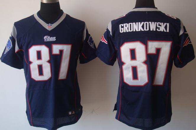 Nike New England Patriots 87 Rob Gronkowski Blue Elite Nike NFL Jerseys Cheap