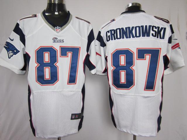 Nike New England Patriots 87 Rob Gronkowski White Elite Nike NFL Jerseys Cheap