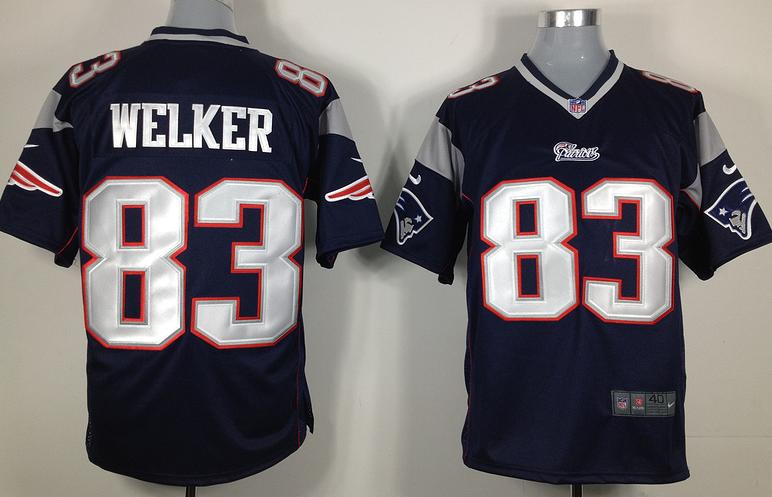 Nike New England Patriots 83 Wes Welker Blue Nike NFL Jersey Cheap