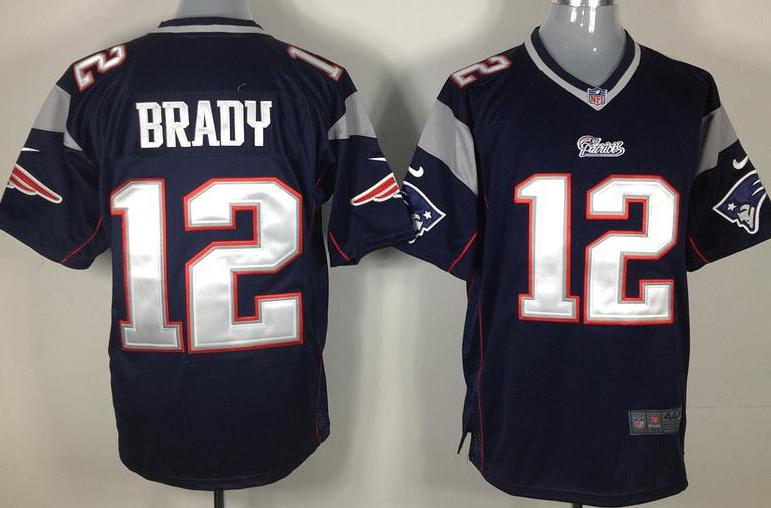 Nike New England Patriots 12 Tom Brady Blue Nike NFL Jersey Cheap