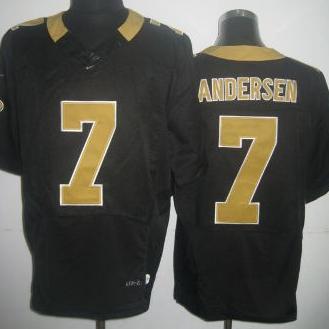 Nike New Orleans Saints 7 Morten Andersen Elite Black NFL Jersey Cheap