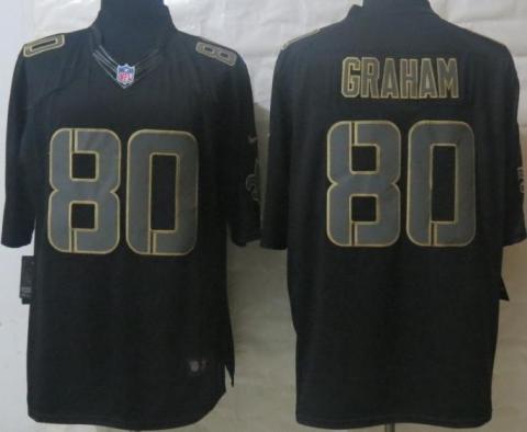 Nike New Orleans Saints 80 Jimmy Graham Black Impact Limited NFL Jerseys Cheap