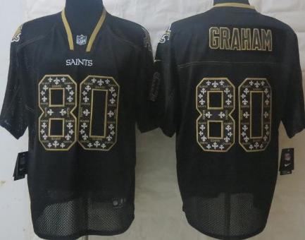 Nike New Orleans Saints 80 Jimmy Graham Lights Out Black NFL Jerseys Cheap