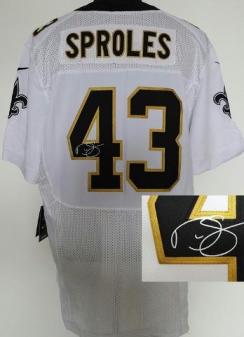 Nike New Orleans Saints 43 Darren Sproles White Elite Signed NFL Jerseys Cheap
