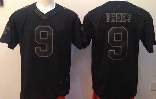 Nike New Orleans Saints 9 Drew Brees Black Drenched Limited NFL Jersey Cheap