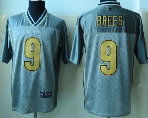Nike New Orleans Saints 9 Drew Brees Grey Vapor Elite Jersey Cheap