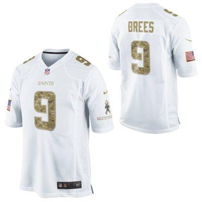 Nike New Orleans Saints 9 Drew Brees White Salute to Service Game NFL Jersey Cheap