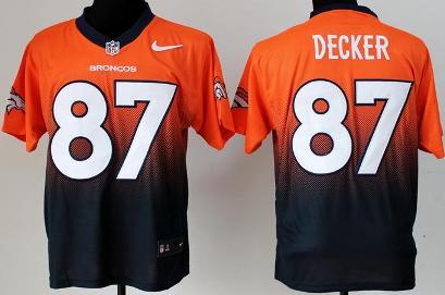 Nike Denver Broncos 87 Eric Decker Orange Blue Drift Fashion II Elite NFL Jerseys Cheap