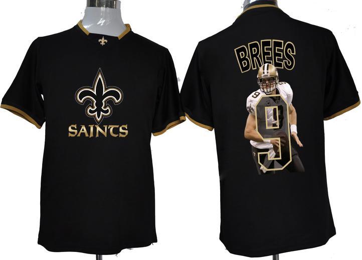 Nike New Orleans Saints 9 Drew Brees Black All-Star Fashion NFL Jerseys Cheap