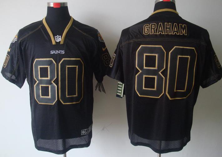 Nike New Orleans Saints #80 Jimmy Graham Lights Out Black NFL Jerseys Cheap