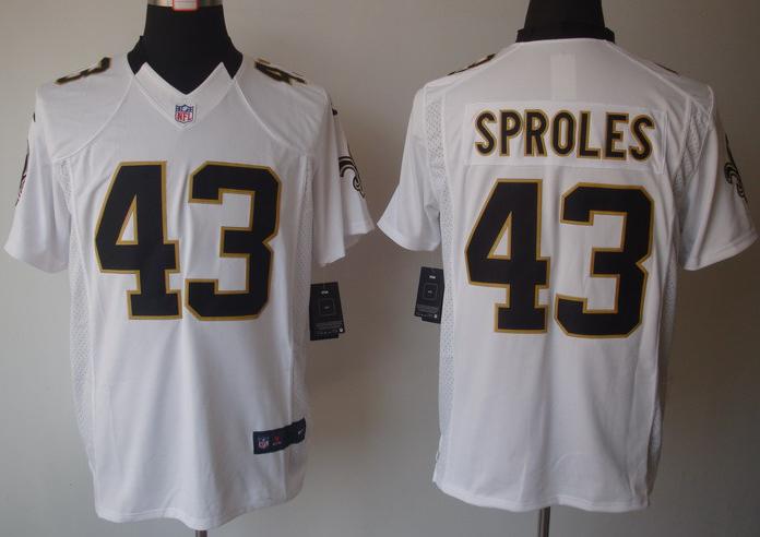 Nike New Orleans Saints #43 Darren Sproles White Game LIMITED NFL Jerseys Cheap