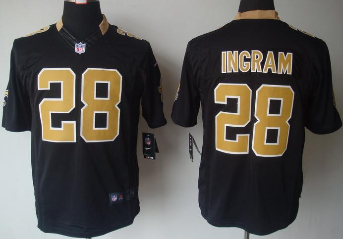 Nike New Orleans Saints 28 Mark Ingram Black Game LIMITED NFL Jerseys Cheap