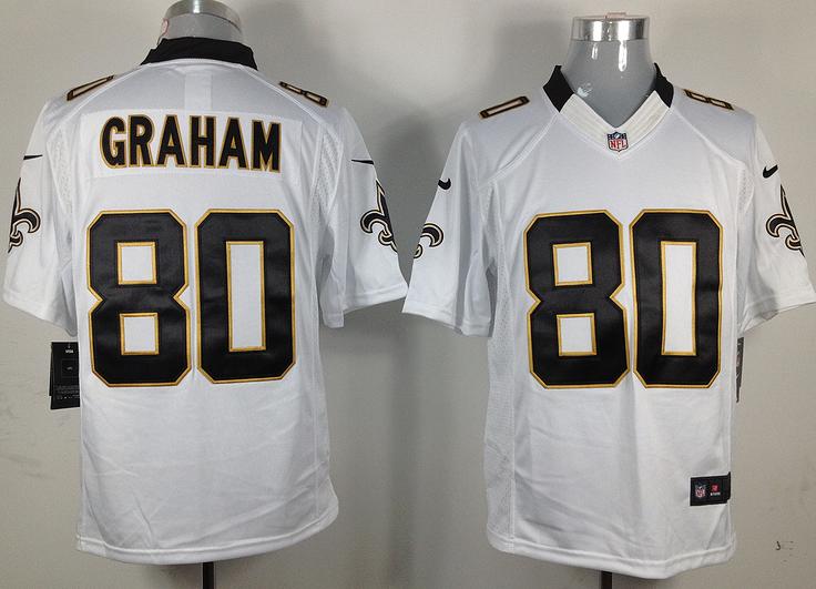 Nike New Orleans Saints #80 Jimmy Graham White Game LIMITED NFL Jerseys Cheap