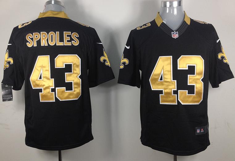 Nike New Orleans Saints #43 Darren Sproles Black Game LIMITED NFL Jerseys Cheap