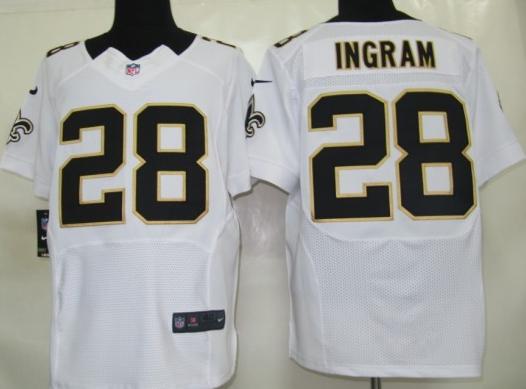 Nike New Orleans Saints 28 Mark Ingram White Elite Nike NFL Jerseys Cheap