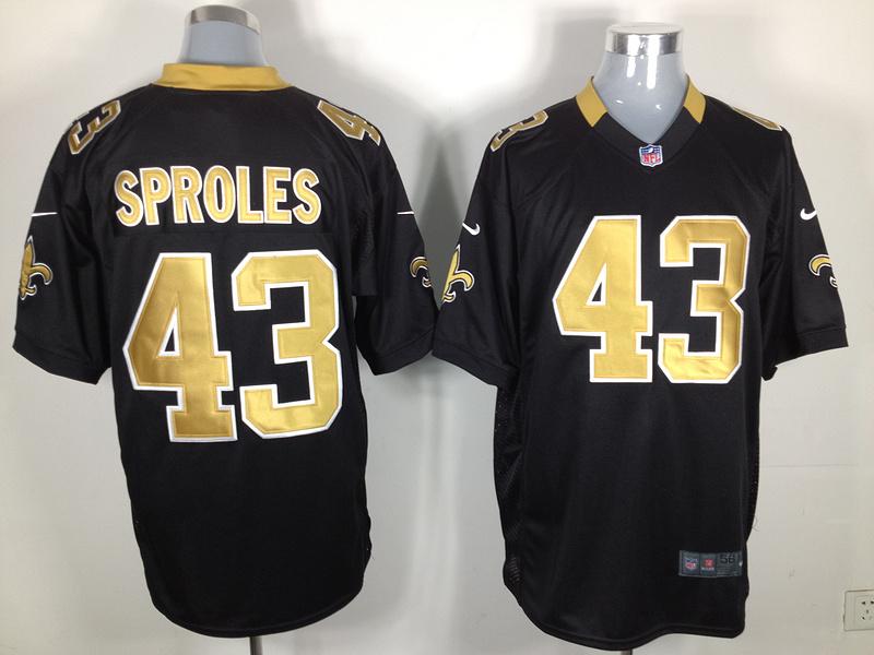 Nike New Orleans Saints #43 Darren Sproles Black Nike NFL Jerseys Cheap