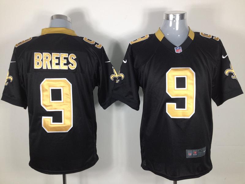 Nike New Orleans Saints #9 Drew Brees Black Nike NFL Jerseys Cheap