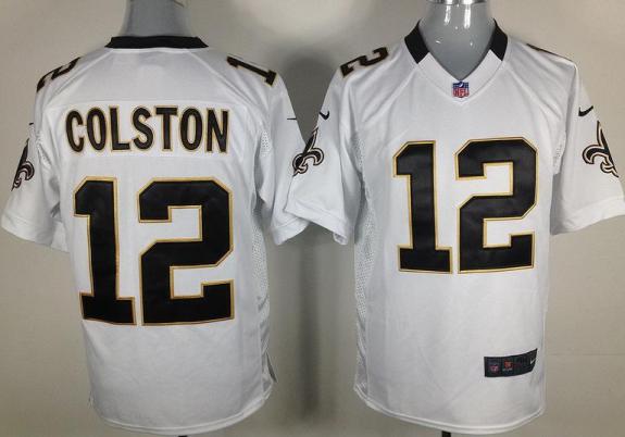 Nike New Orleans Saints #12 Marques Colston White Nike NFL Jerseys Cheap