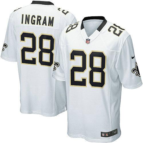 Nike New Orleans Saints 28 Mark Ingram White Nike NFL Jerseys Cheap