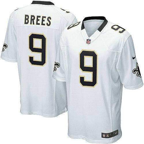 Nike New Orleans Saints 9 Drew Brees White Nike NFL Jerseys Cheap