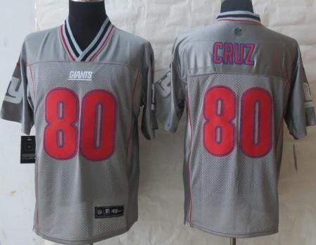 Nike New York Giants 80 Victor Cruz Grey Vapor Elite NFL Jerseys Cheap