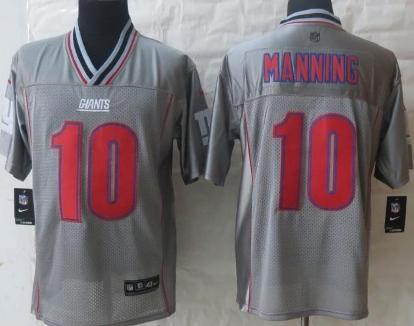 Nike New York Giants 10 Eli Manning Grey Vapor Elite NFL Jerseys Cheap