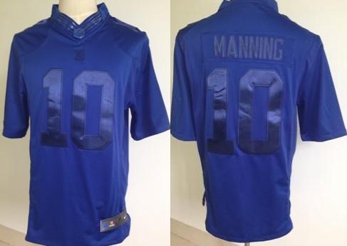 Nike New York Giants 10 Eli Manning Blue Drenched Limited NFL Jersey Cheap