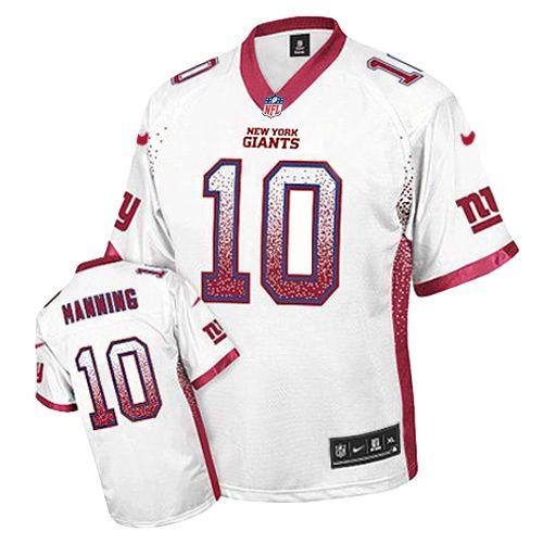 Nike New York Giants 10 Eli Manning White Drift Fashion Elite NFL Jerseys Cheap