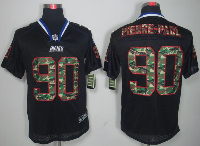 Nike New York Giants #90 Jason Pierre-Paul Black Camo Fashion Elite NFL Jerseys Camo Number Cheap