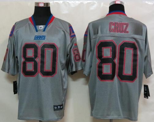 Nike New York Giants 80# Victor Cruz Lights Out Grey Elite Jerseys Cheap