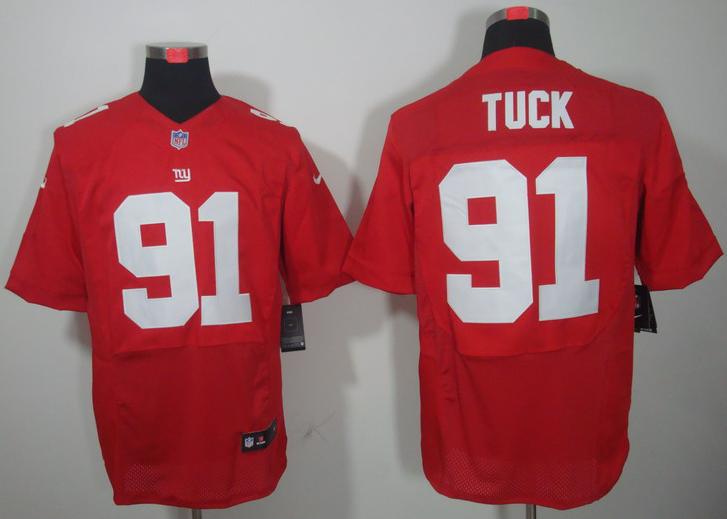 Nike New York Giants 91# Justin Tuck Red Elite Nike NFL Jerseys Cheap