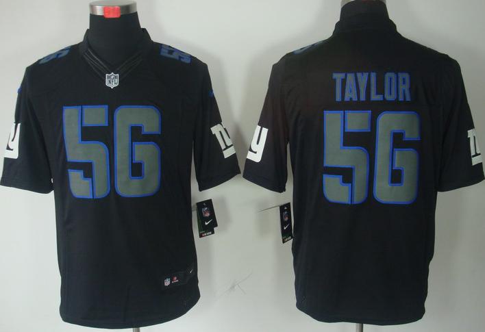 Nike New York Giants 56 Lawrence Taylor Black Impact Game LIMITED NFL Jerseys Cheap
