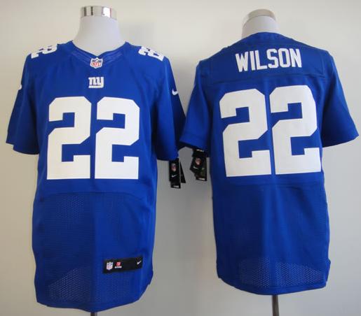 Nike New York Giants 22 David Wilson Blue Elite NFL Jerseys Cheap