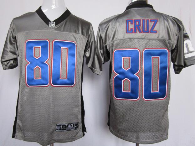 Nike New York Giants 80# Victor Cruz Grey Shadow NFL Jerseys Cheap