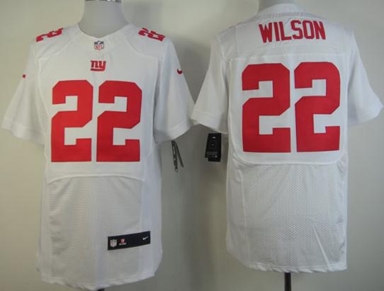 Nike New York Giants 22 David Wilson White Elite NFL Jerseys Cheap