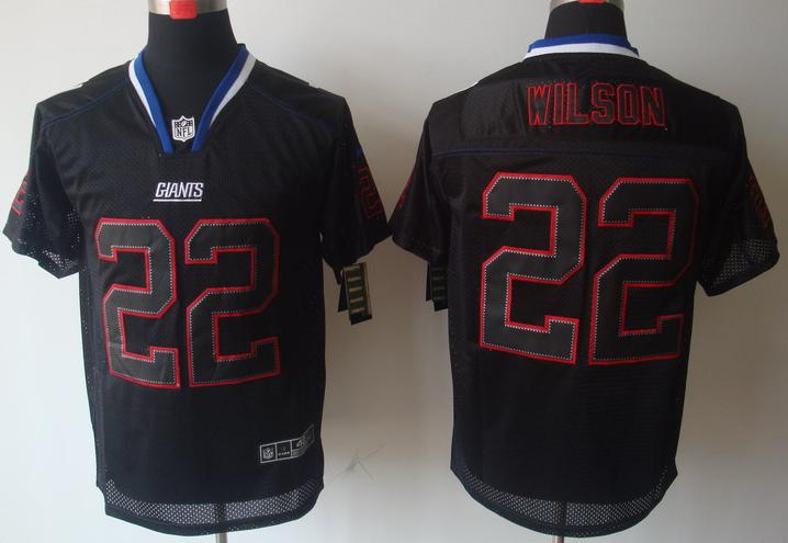 Nike New York Giants 22 David Wilson Lights Out Black NFL Jerseys Cheap