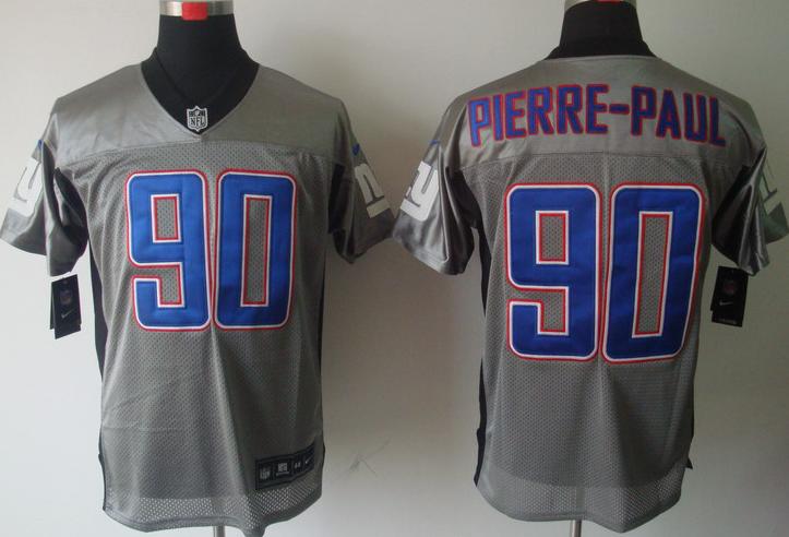 Nike New York Giants #90 Jason Pierre-Paul Grey Shadow Elite NFL Jerseys Cheap