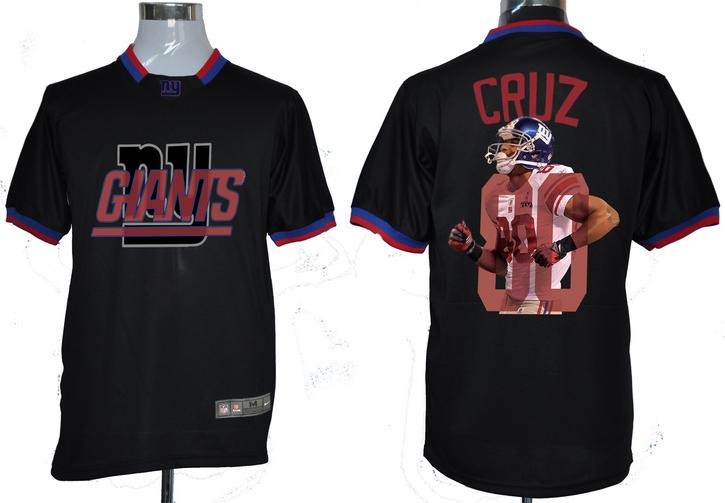 Nike New York Giants 80# Victor Cruz Black All-Star Fashion NFL Jerseys Cheap