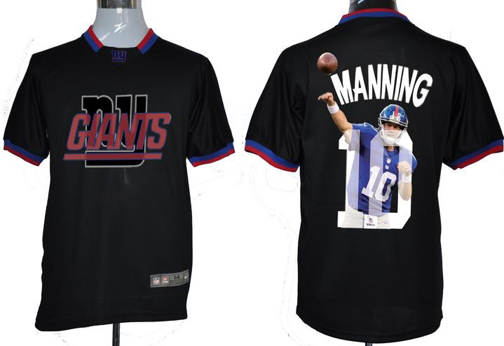Nike New York Giants 10 Eli Manning Black All-Star Fashion NFL Jerseys Cheap