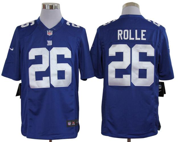 Nike New York Giants 26# Antrel Rolle Blue Game LIMITED NFL Jerseys Cheap